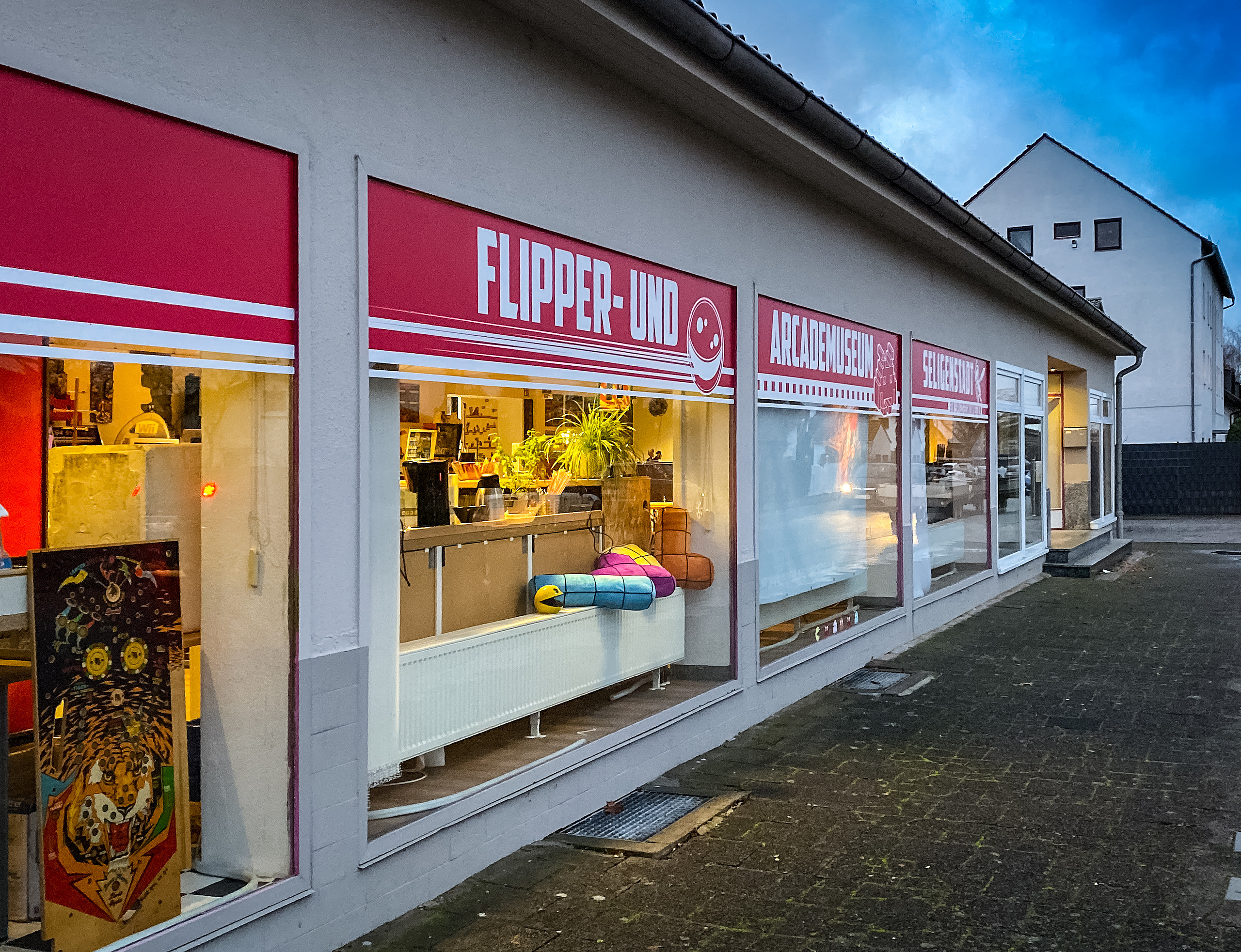 Aussenansicht des Flippermuseums in Seligenstadt