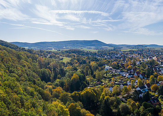 Panoramablick auf die nordhessische Stadt Eschwege
