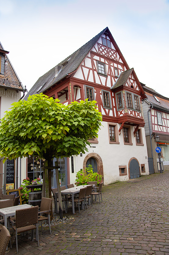 Das hübsche Fachwerkhaus von Daum Bräu in Michelstadt