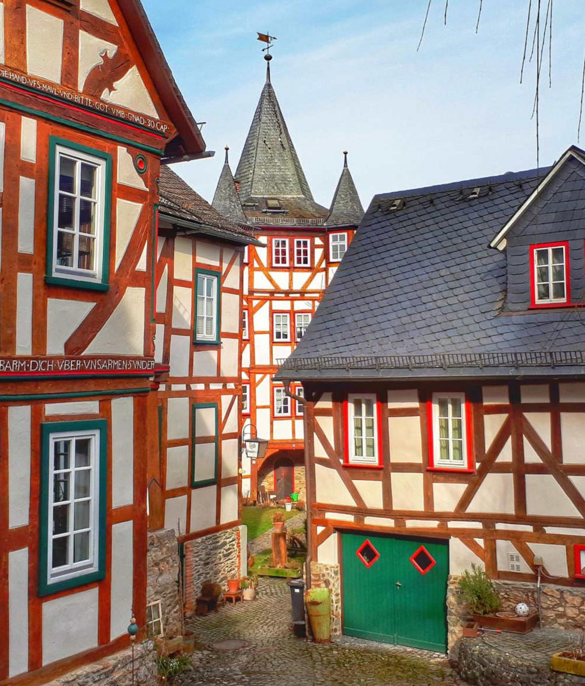 Fachwerkhäuser in der Altstadt von Braunfels